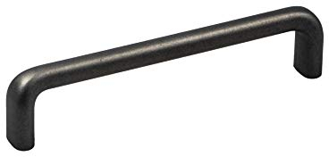 Gedotec Design Bügelgriff Vintage 128 mm Möbelgriff Messing schwarz rustikal - H10302 | Schubladengriff Küche im Landhausstil | Bogengriff Antik gebürstet | 1 Stück - Küchengriff für Möbel & Kommoden