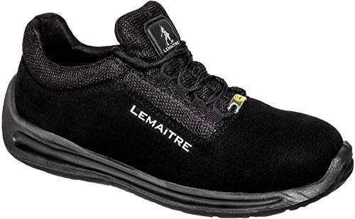 Lemaitre Extrem Leichter S3 ESD Sicherheitsschuh Bolt Comfort, Fiber Sohle und Microfaser (45 EU, Schwarz)