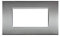 LineteckLED -LNT8004 9- Serie Completa di Placche per Interruttori Prese- Placca 4 Posti Grigio Chiaro 4M Compatibile living (Grigio Chiaro)