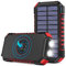 Hiluckey Wireless Solar Powerbank 26800mAh - Solar Ladegerät USB C Externer Akku mit 4 Outputs, Wasserdichtes Power Bank für Smartphones, Tablets und mehr