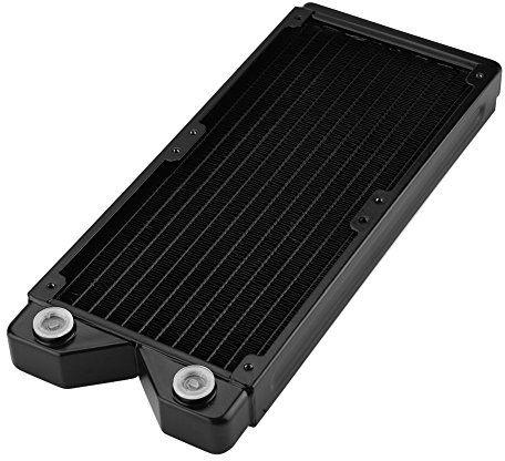 Radiateur de refroidissement par eau de 240 mm (construction en cuivre de qualité supérieure), radiateur à échange de chaleur d'ordinateur dissipateur de chaleur pour refroidisseur d'eau pour