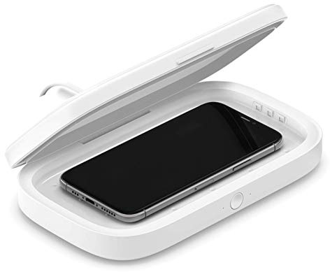 Belkin Boost Charge UV-Sterilisator mit drahtlosem Ladegerät (reduziert das Bakterienwachstum um bis zu 99 %; für iPhone und andere Geräte, etwa von Samsung und Google; Netzladegerät nicht enthalten)