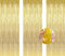 AILEXI 3er Pack Metallic Lametta Vorhänge Folie Fransen Schimmer Luftschlangen Vorhang Tür Fenster Dekoration für Geburtstag Hochzeitsfeier Lieferungen 3ft * 8ft - Laser Gold