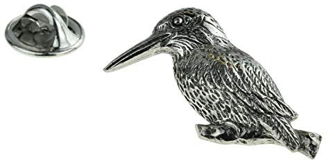 Anstecknadel Eisvogel, Zinn, mit Geschenkbeutel