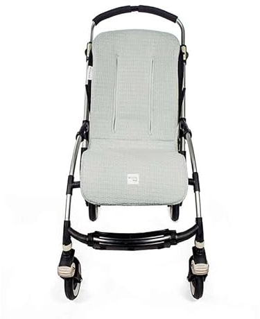 Walking Mum Colchoneta Para Silla De Paseo I Love Vichy. Forro Para Silla, Anti-sudoración Para El Verano. Uso Universal Y Compatible Con La Mayoría De Los Cochecitos. Color Verde.