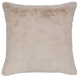 La Vida Fellkissen Rosa, 45x45 cm, Bezug in Felloptik, weich und kuschelig, Bequeme 400g Polyester-Füllung 100%, hochwertig verarbeitet für Sofa, Sessel & Betten