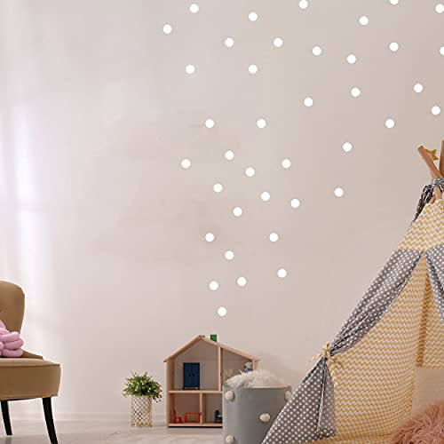 Punkte Set 108 Stück Wandtattoo für Babyzimmer V293 Aufkleber Sticker Kreis Wandaufkleber Kinderzimmer Punkte Dots Klebepunkte in verschiedenen Farben (Weiss)