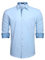 HISDERN Men's Dress Shirts Light Blue Paisley Button Down Shirt Long Sleeve Regular Fit Classic Collar Casual Wedding Party Work with Pockets