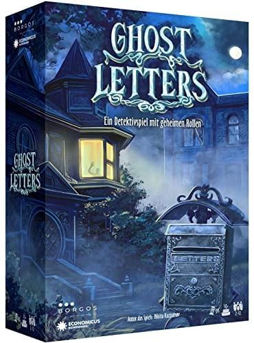 BORGOS Ghost Letters – Murder Mystery Detektivspiel mit geheimen Rollen & atmosphärischen Karten | Gesellschaftsspiel & Krimispiel für Erwachsene ab 14 | Partyspiel mit hohem Wiederspielwert