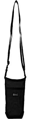 Jiamusi Wasserflaschentasche für 18 Unzen Träger, Faltbare, leichte Netz-Wasserflaschentasche für Rucksack, Wandern, Radfahren, Wandern,Schwarz