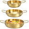 Okllen 3er Set Nudeltopf aus Edelstahl mit Griffen, Goldener Ramen Kochtopf für Suppe, Nudeln, Zuhause und im Freien, Spülmaschinenfest, 18, 22, 24CM