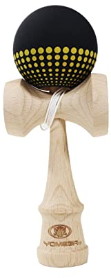 Yomega Pro Model Kendama – The Traditional Japanese Toss and Catch Skill Game with Rubberized Paint for Easier Skill Building Play (Black)