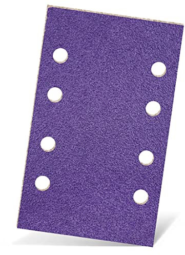 MENZER Titanium HD Klett-Schleifblätter, 133 x 80 mm, 8-Loch, f. Schwingschleifer, Keramik-Mix (50 Stk.) K180