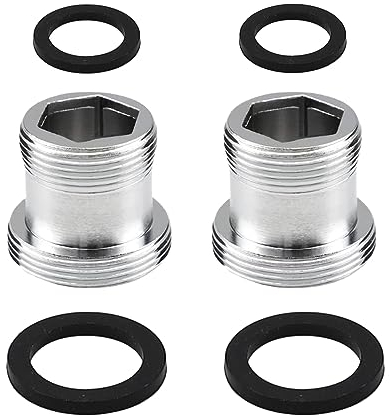 YDHfdc 2 Pièces Connecteur Aérateur de Robinet Filetage Mâle M20 à M22 Adaptateurs de Robinet en Métal avec Joint en Caoutchouc pour Robinet D'évier de Cuisine