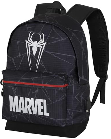 Spiderman Reflect-HS Silver Rucksack, Schwarz, 30 x 41 cm, Kapazität 22 L