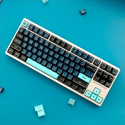 DucKey Two-Color Keycaps Set, 160 Keys/ABS/SA Profile/Doubleshot Keycap for MX Switch Custom Mechanical Keyboard (Color : Dark Cyan)