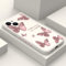 LEECG für iPhone 15 Hülle, Kreative Muster Design für iPhone 15 Handyhülle mit Mikrofaser Weiche Flüssigem Silikon Cover-Schmetterling Weiß