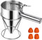 Pancake Dispenser, Sopito 20oz/600ml Multi-Caliber Pancake Batter Dispenser Stainless Steel Funnel with Stand Great for Takoyaki Balls, Crepes, Muffins, Waffles, Cupcakes