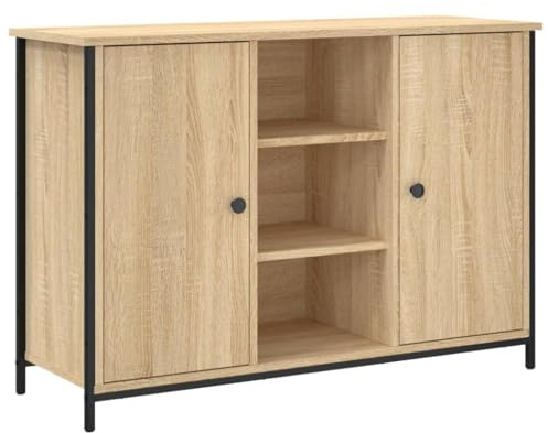 vidaXL Sideboard Sonoma-Eiche 100x35x70 cm Holzwerkstoff