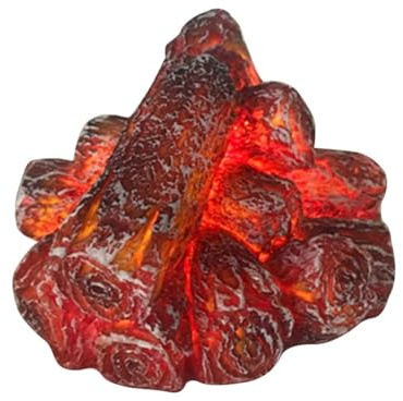 Knadgbft LED Artificial Fire Flame Light, Flameless Fireplace Light LED Fireplace with Realistic Log Wood Burning Flame Durable Easy to Use Red