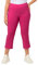 Ulla Popken Bengalinhose, Wadenlang, Elastikbund, Stretch Pantalón de Bengalin, hasta la Pantorrilla, Rosa Fucsia, 36W / 32L Mujeres