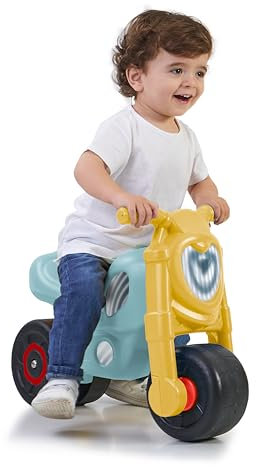 FEBER - Motofeber Casual, Correpasillos con Forma de Moto con un Diseño Que Transmite Relajación, Estable y Seguro, Desarrollo niños y niñas de 18 Meses a 3 años, Famosa (FED30000)