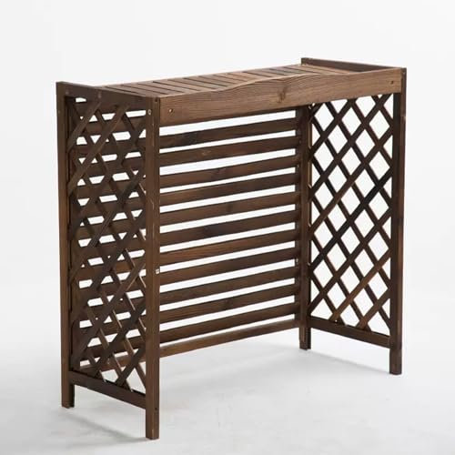 Pool Equipment Enclosure Outdoor Trash Can Fence,Estante Pantalla De Privacidad for Exteriores,cubre protector aire acondicionado exterior,funda soporte aire acondicionado exterior de madera. ( Size :