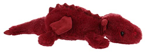 Apricot Lamb liegender Drache Plüschtiere für Kinder, große weiche niedliche Kuscheltier für Baby Mädchen und Jungen, Flauschige liegender Drache Rot 50 cm