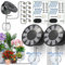 TRJZWA Kit di Irrigazione Automatica Solare per Vaso,Set di 2 Pezzi Sistema di Irrigazione Automatico da Giardino, Sistema di Irrigazione Solare a Goccia con 9 Programmi di Irrigazione