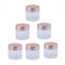 Lot de 6 bocaux en verre blanc givré de 60 g avec couvercles roses, pots à crème en verre de 60 g, pots ronds vides pour crème, échantillon, lotion, poudre, pommades, épices, strass, rangement de
