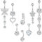 Eyezeeption 8 Stück Bauchnabelpiercing Chirurgenstahl Bauchnabelpiercing 10mm 12mm Stablänge Bauchnabelpiercing Silber mit Strass Bauchnabelpiercing Titan Clip Bauchnabelpiercing Herz Frauen Schmuck.