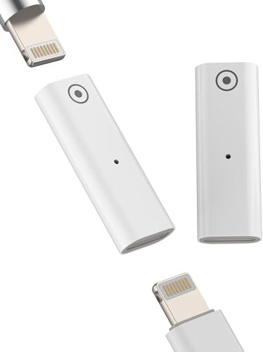 Adaptador Lightning to Lightning (2Pack) for Apple Pencil 1.ª Generación iPad Pro Pen Cargador de repuesto Adaptador de carga Conector Accessories for Apple Pencil 1.ª generación dongle de repuesto