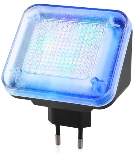 GAOUTO LED TV-Simulator: TV Simulator, Fernsehsimulator mit 12 LED's und 3 wählbaren Programmen, Einstellbare Laufzeit EIN/4h/7h, Fake-TV durch Lichtsimulation zum Einsatz als Einbruchschutz