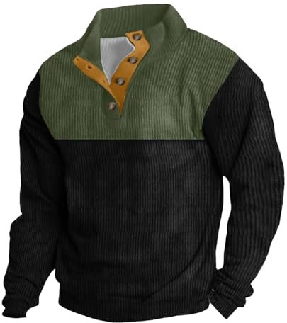 IQYU Hemd Sweatshirt Men's Winter Plus Velvet Thickened Warm Cold Proof Heavy Sweatshirt T Shirt Druck (Black, XXL)