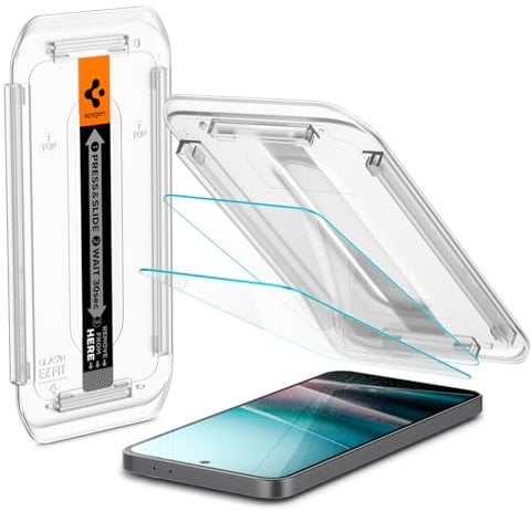 Spigen Glas.tR EZ Fit Schutzfolie kompatibel mit Samsung Galaxy A36 5G, 2 Stück, Kratzfest, Kristallklar, 9H Härte Folie