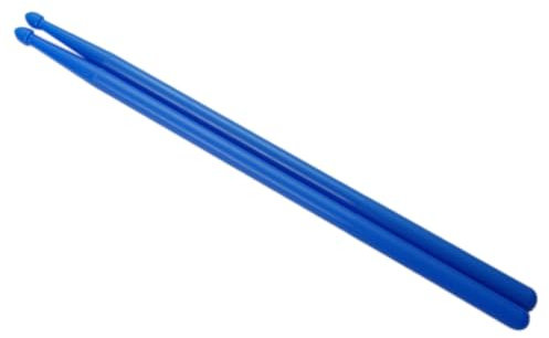 Junterone Tambour et baguettes lumineux en nylon pour débutant Bleu