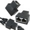 Sdoppiatore Ethernet da 1 a 2 Porte,Simultaneo a Internet a 2 Porte, 2 Pz RJ45 LAN Connettori, RJ45 Adattatore splitter, 1 Femmina a 2 Femmina Adattatore per Ethernet Cat5/Cat5e/CAT6/Cat7
