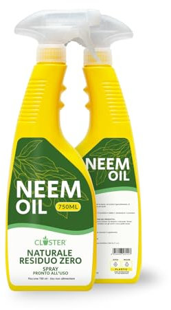 CLOSTER Olio di Neem Liquido Spray Pronto all'Uso 750ml - Ridona bellezza alle piante e le protegge - Naturale e sicuro
