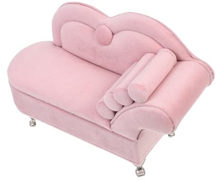 WEKAMOS Sofa für Puppenhaus Dekorativer Sofa aus Weichem Material Schmuckbox für DIY Puppenhäuser Kreatives