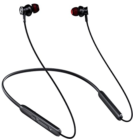 Rythflo Bluetooth Headphones,V5.2 Wireless Neckband Earphones with Mic, 30H Playtime, IPX7 Waterproof Wireless Earphones, Voice Assistant, Deep Bass Magnetic Earbuds for Sports Work Game