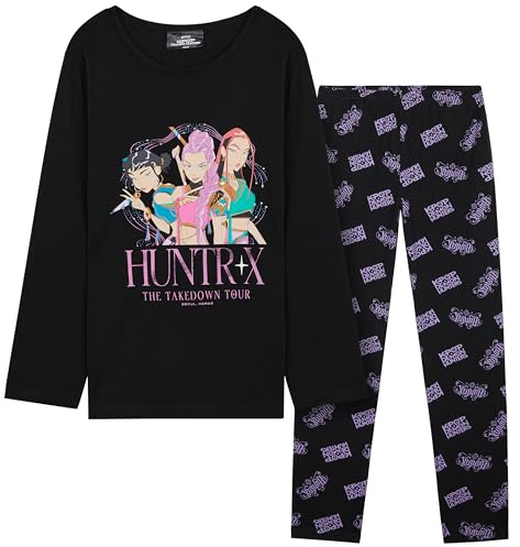 KPop Demon Hunters Officiel Pyjama Fille & Ado 5-14 Ans, Haut Doux et Pantalon Long, Idée Cadeau