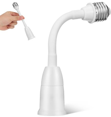 OSALADI Adaptateur Douille E27 Rotation 360°, Rallonge Flexible en Plastique et Métal, Éclairage Multi-angle pour Espaces Commerciaux et Intérieurs