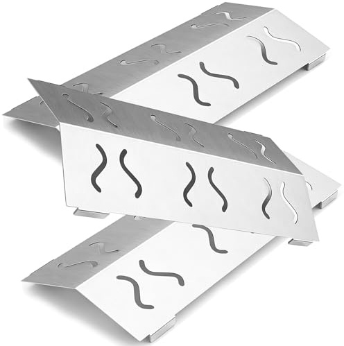 Universal Hitzereflektoren für Rösle Videro G3 G4 G6 G2 Serie und Sansibar | 32.5CM 304 Edelstahl Nicht Magnetisch Hitzereflektor für Rösle Videro G3-S, G3-S Nero, Vario+ Grill Ersatzteile, 3 Stück