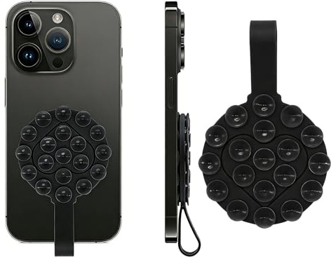 Yatrosynth Ventosa per Telefono, Ventose Doppie per Cellulari, Ventose per Telefono in Silicone, Porta Smartphone per Selfie e Video,Hands-Free