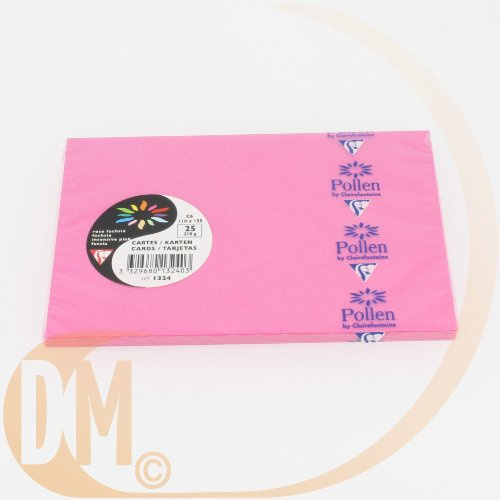 Clairefontaine 1322C Packung mit 25 Karten Pollen in Format C6, 110 x 155mm, 210g, Karibik