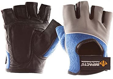 Impacto 400-00 Medium Anti-Impact Gel Work Glove - Black/Blue/Grey, 2 Count (Pack of 1)