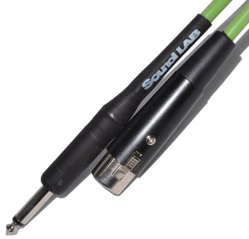 kenable PRO Microphone Cable XLR Female to Mono Jack 6m Green [6 metres]