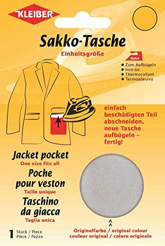 Kleiber + Co.GmbH Quick-Sakko-Tasche, 17 cm x 10,5 cm, beige, Black, Dark Grey, Light Grey