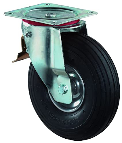 BS Rollen Lenkrolle mit Totalfeststeller (Transportrolle Tragkraft: 75 kg, Durchmesser Rad: 200 mm, Rollenlager) L420.C90.200