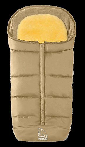 Eisbärchen 7975 Komfort 2-in-1-Fußsack mit herausnehmbarer Lammfell-Einlage (beige)